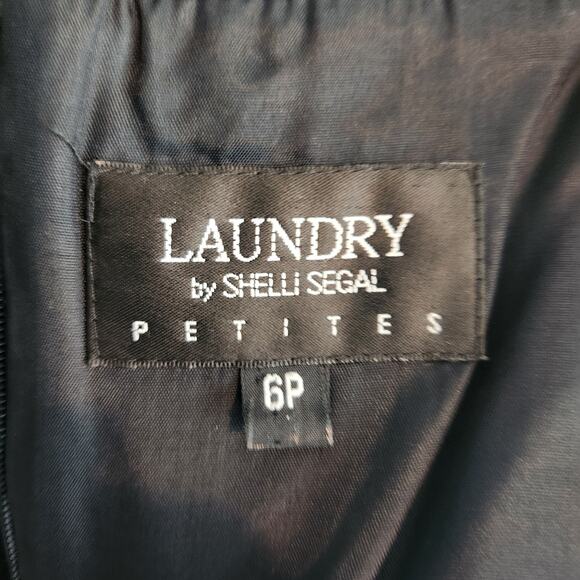 Vintage 90s Laundry by Shelli Segal Wool Sheath Dress Size 6 - Picture 2 of 8